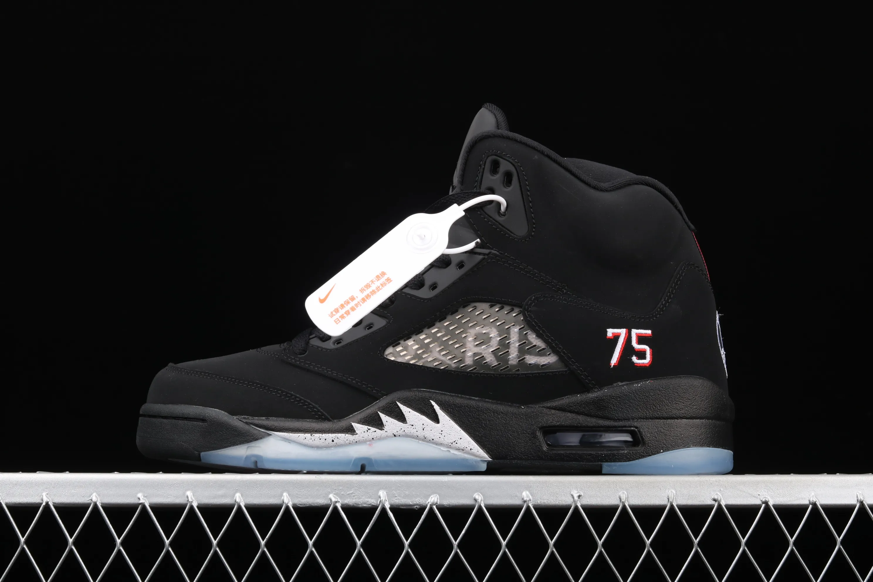 All categories Air Jordan Jordan series basketball shoes Air Jordan 5 J version Air Jordan 5 OG "Black Metallic" AJ5 Joe 5 black silver AV9175-001